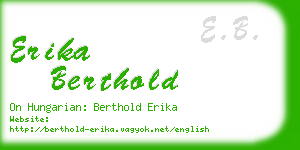 erika berthold business card